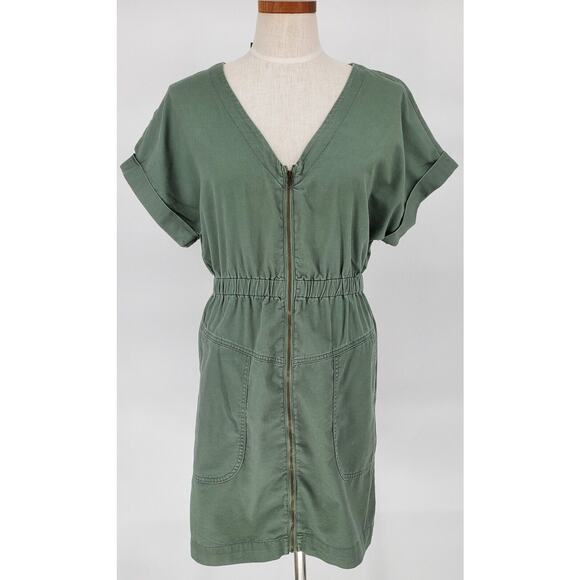 Universal Thread Womens‎ Small Green Full Zip Utility Dress New - Picture 1 of 3